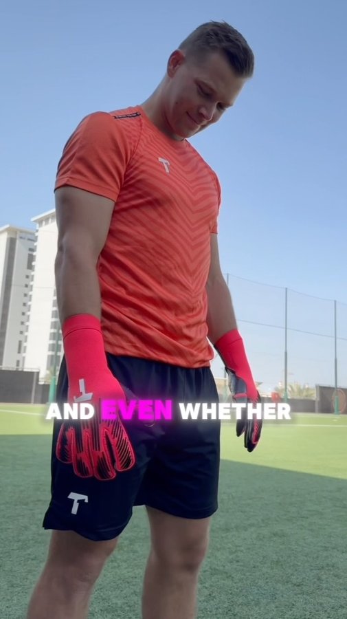 Instagram post by @thedutchgoalkeeper for T1TAN. Caption reads: Designing the ultimate glove with @t1tan 🧤🔥....