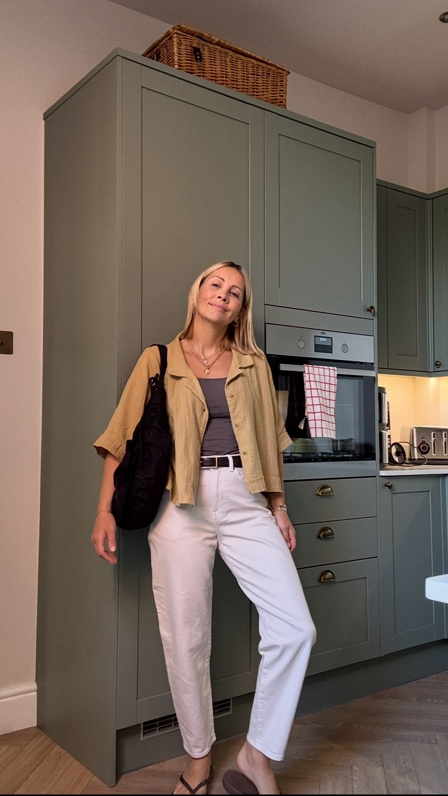 Instagram post by @ashley.dainty for Monki. Caption reads: Have worn this shirt at least twice a week since i....