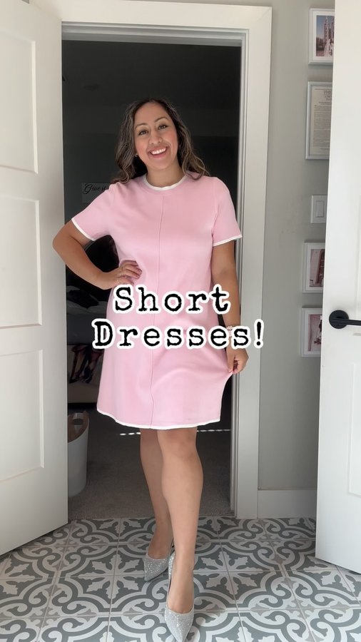 Instagram post by @victoriabelliston for Merokeety. Caption reads: New Short Dresses from Amazon! 🫶❤️ on sale this....