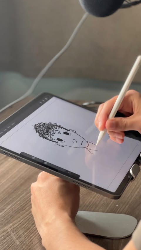 Instagram post by @joshdutra for Paperlike. Caption reads: [...] something new a try! #iPadAnimation....