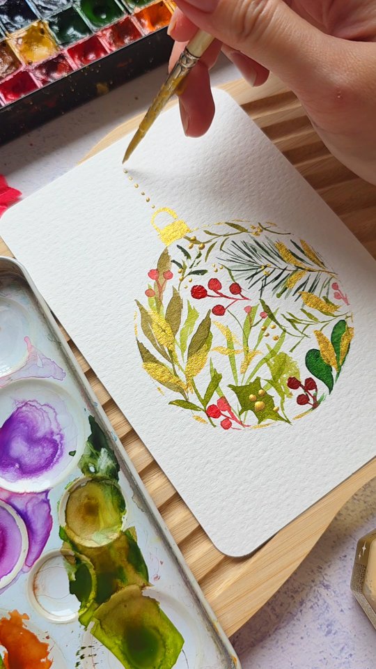 Instagram post by @jolypoa for Skillshare. Caption reads: Here's a dainty Christmas bauble idea 🎄✨️ 

You....