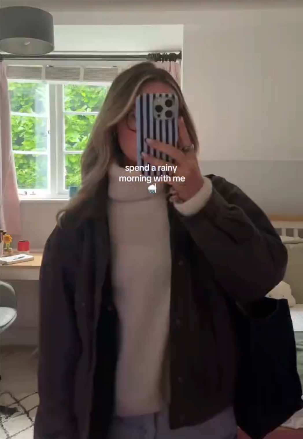 TikTok post by @libby_mercer for BURGA. Caption reads: [...] and AirPods case are from @BURGA and you can....