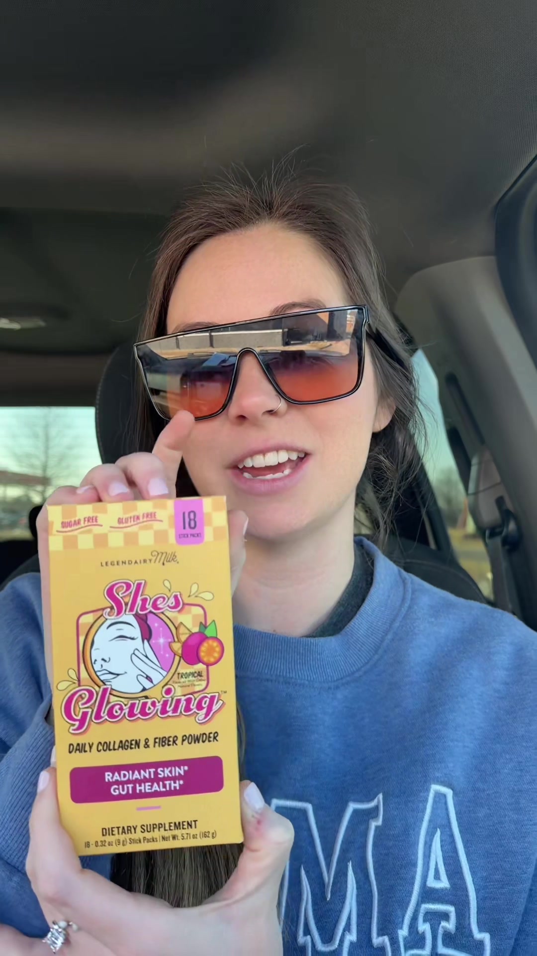 TikTok post by @j_erinn for Legendairy Milk. Caption reads: [...] for your skin and gut health!! @Legendairy....