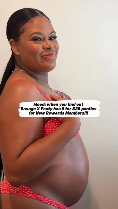 Instagram post by @manimillss for SAVAGE X FENTY BY RIHANNA. Caption reads: Me the second I found out @SavageXFenty has 5....