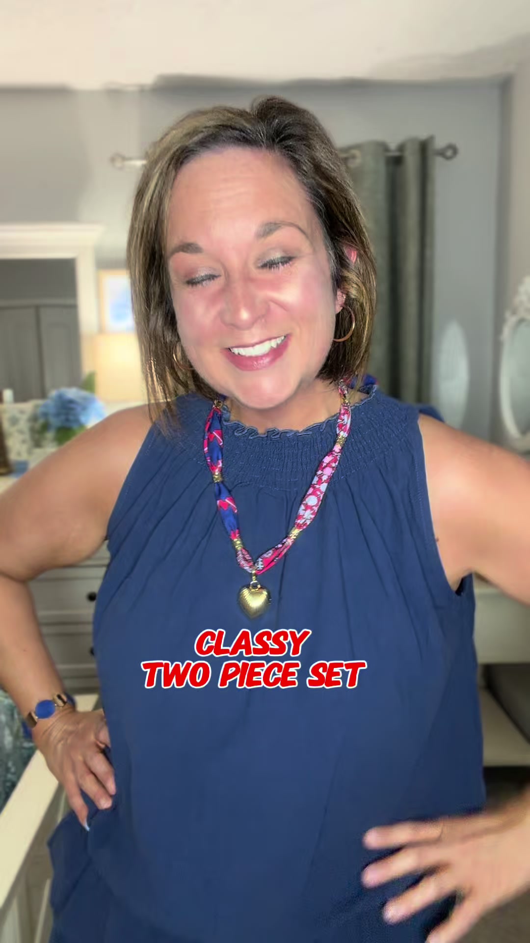 TikTok post by @styleshopsarahc for SCUSTY. Caption reads: [...] #twopieceset #dealsforyoudays @SCUSTY.