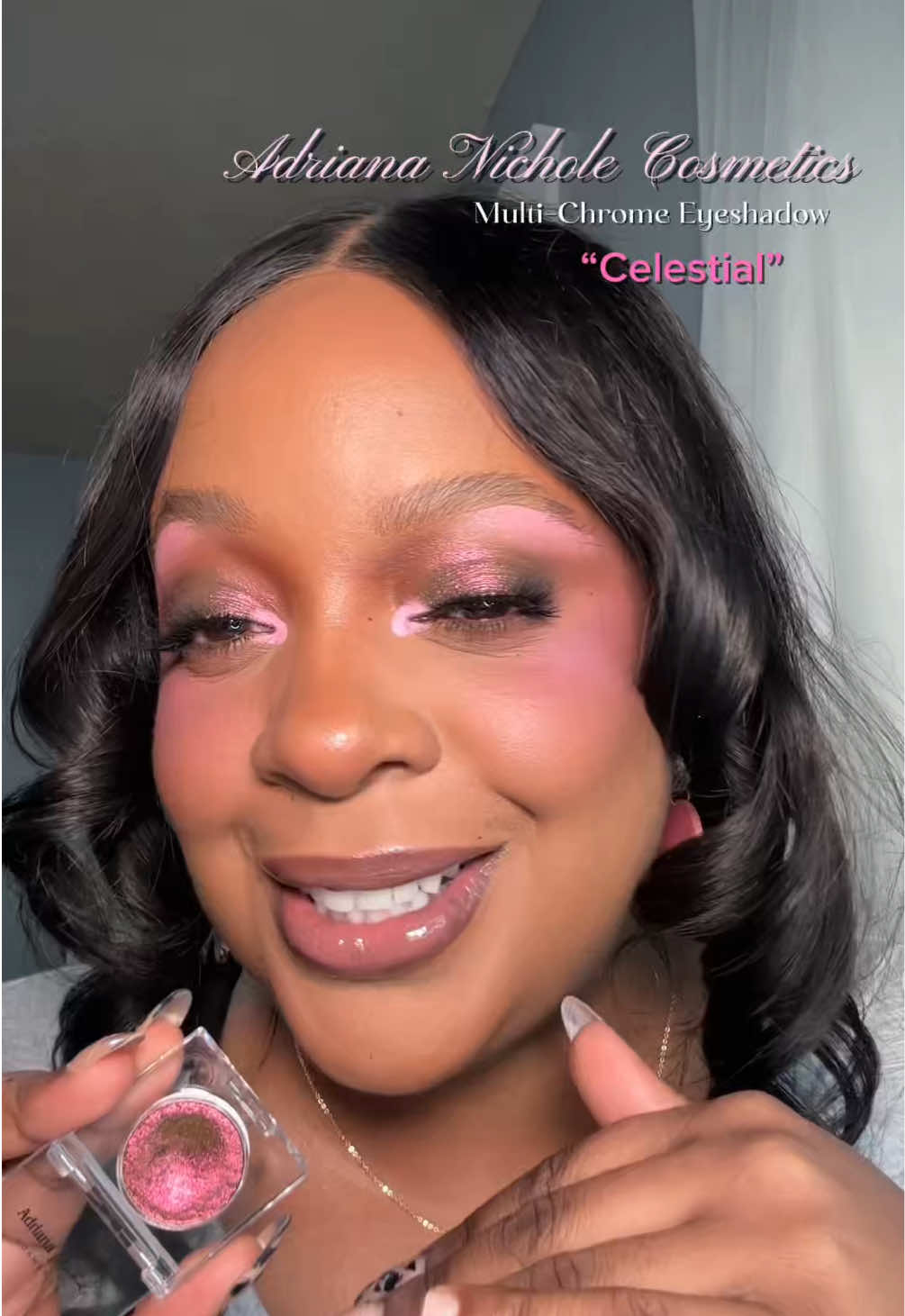 TikTok post by @sephlys11 for Adriana Nichole Cosmetics. Caption reads: Replying to @Adriana Nichole Cosmetics Bestie,....
