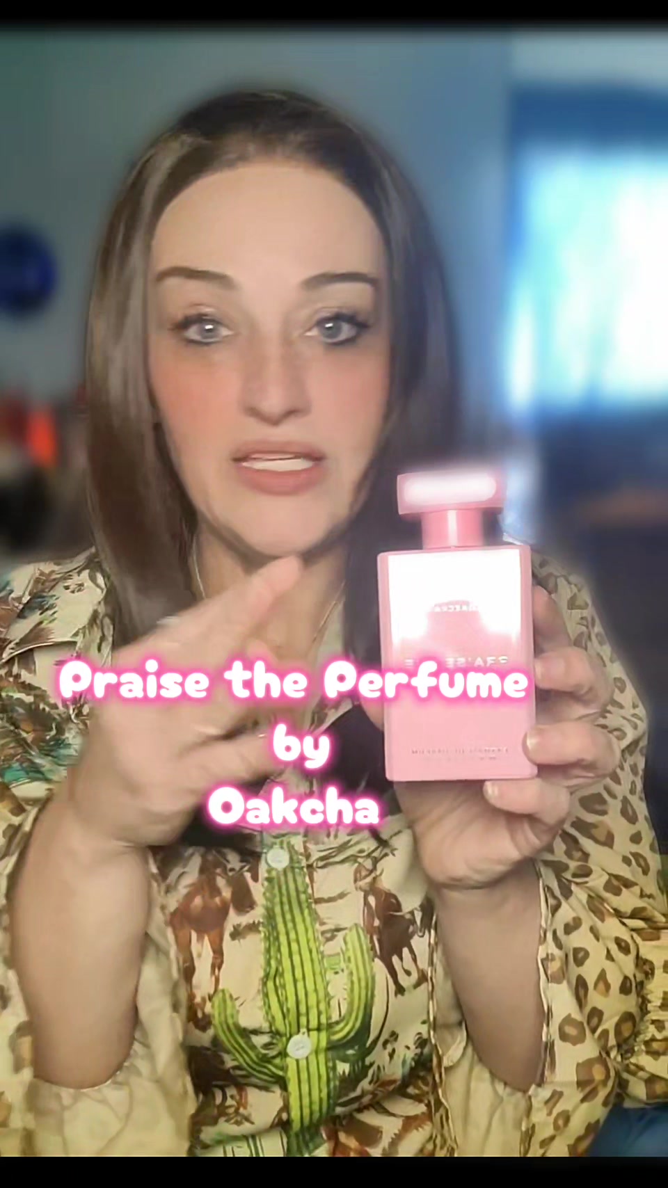 TikTok post by @aprilmariespritz for Oakcha. Caption reads: [...] #fragrance #perfumetiktok @Oakcha .