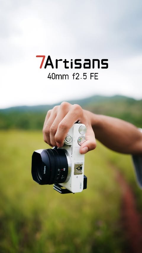 Instagram post by @mamangmotreet for 7artisans. Caption reads: Introducing 🚀 7Artisans LITE Series AF 40mm F2.5....