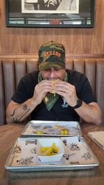 Instagram post by @gothamburgersocialclub for Mezzetta. Caption reads: 3 Ways to enjoy your Hot Chili Peppers! What's....