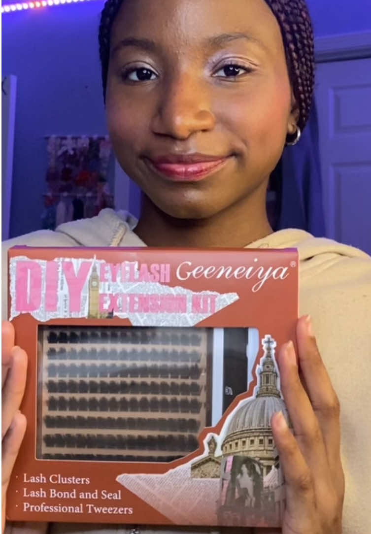 TikTok post by @the0nlyymiracle for Geeneiya Lashes. Caption reads: @Geeneiya_Lash Tutorial🎀 #geeneiyalashes....