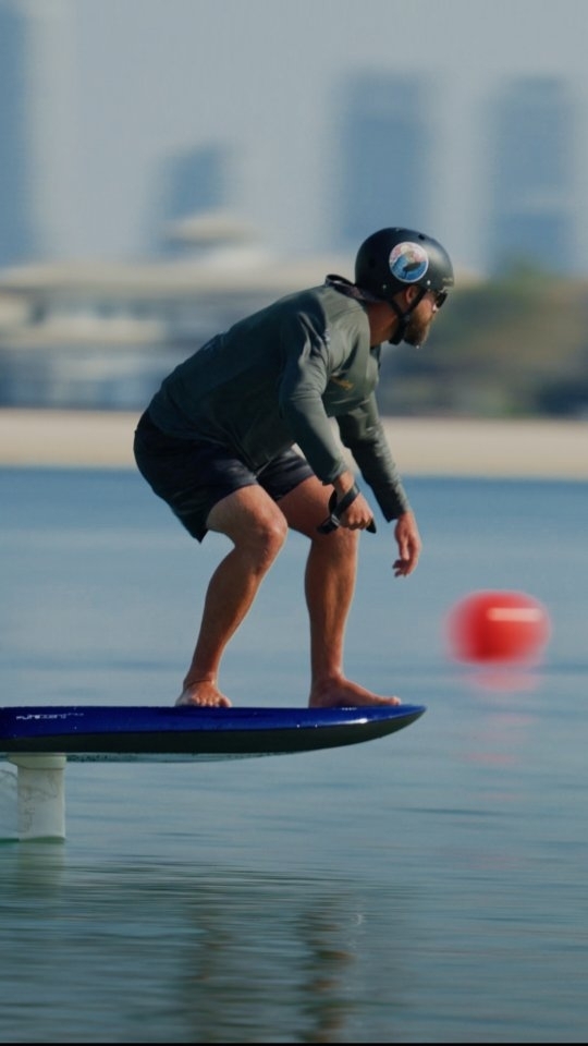Instagram post by @foilhubdubai for Fliteboard. Caption reads: Riders from 20 countries competed in the largest....