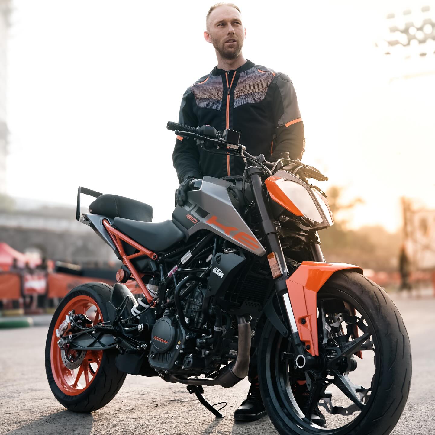 Instagram post by @ktm_india for Reise Moto. Caption reads: The epic combination of Reise traceRad and Reise....