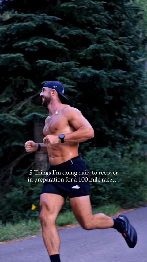 Instagram post by @nickwalkerfitness for The Vitamin Shoppe. Caption reads: 5 Non-Negotiable’s for Recovery 🏃 There’s 168....