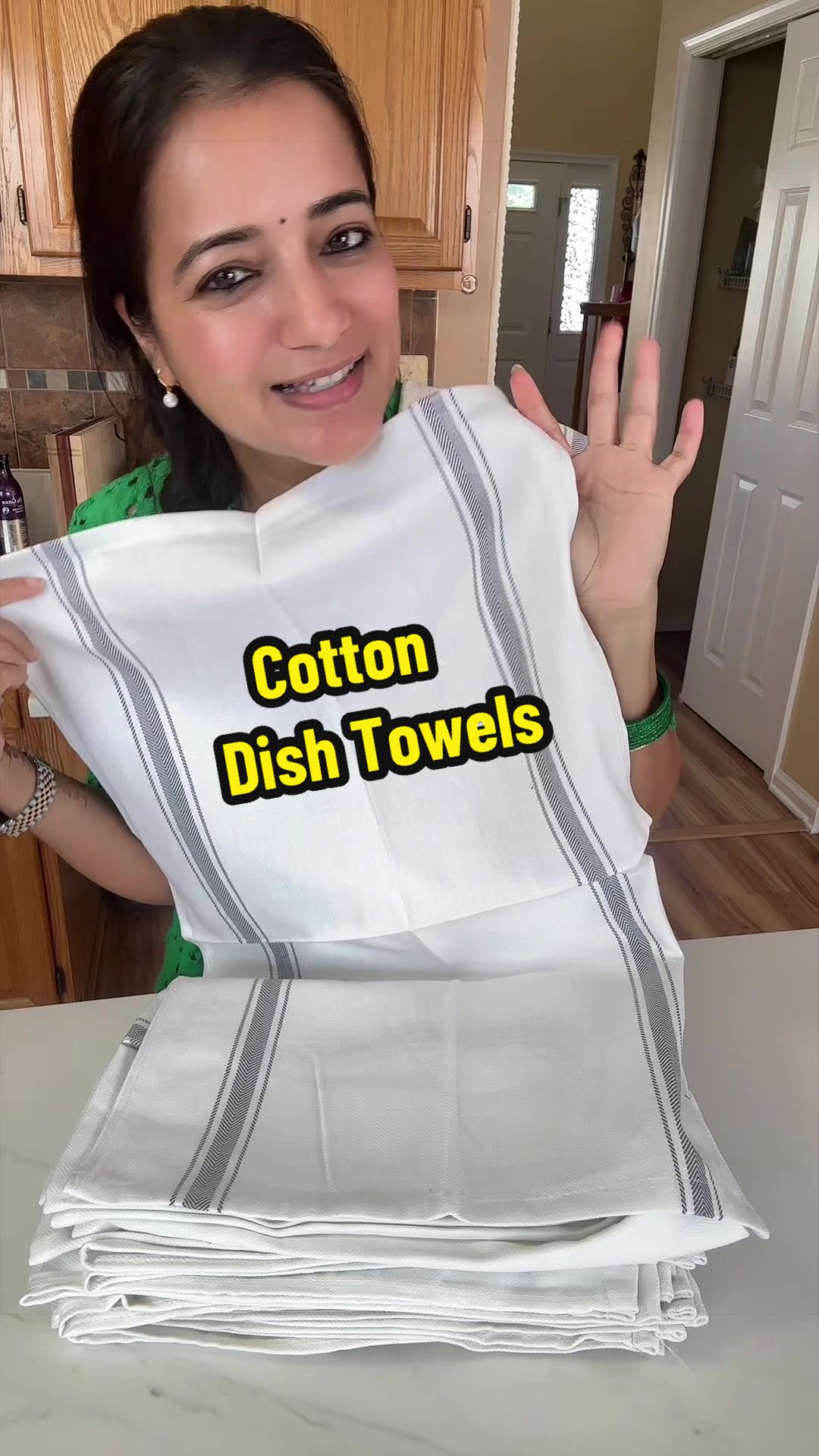 TikTok post by @neermalapaudel for Utopia Deals. Caption reads: Dish Towels @Utopia Brands #dishtowel....