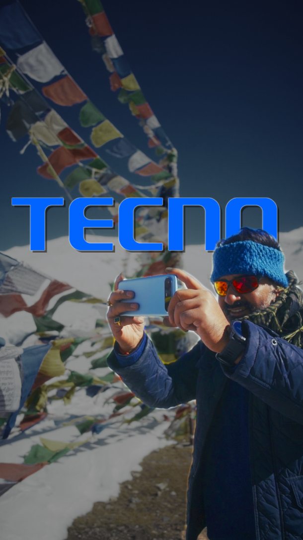 Instagram post by @ride.the.route for Tecnomobile. Caption reads: Spiti mein signal kam, par connection nature se....