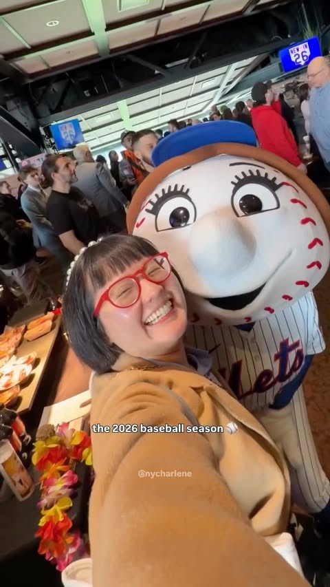 Instagram post by @nycharlene for Warby Parker. Caption reads: YA GOTTA BELIEVE ⚾️ @mets Hey New York! Are you....