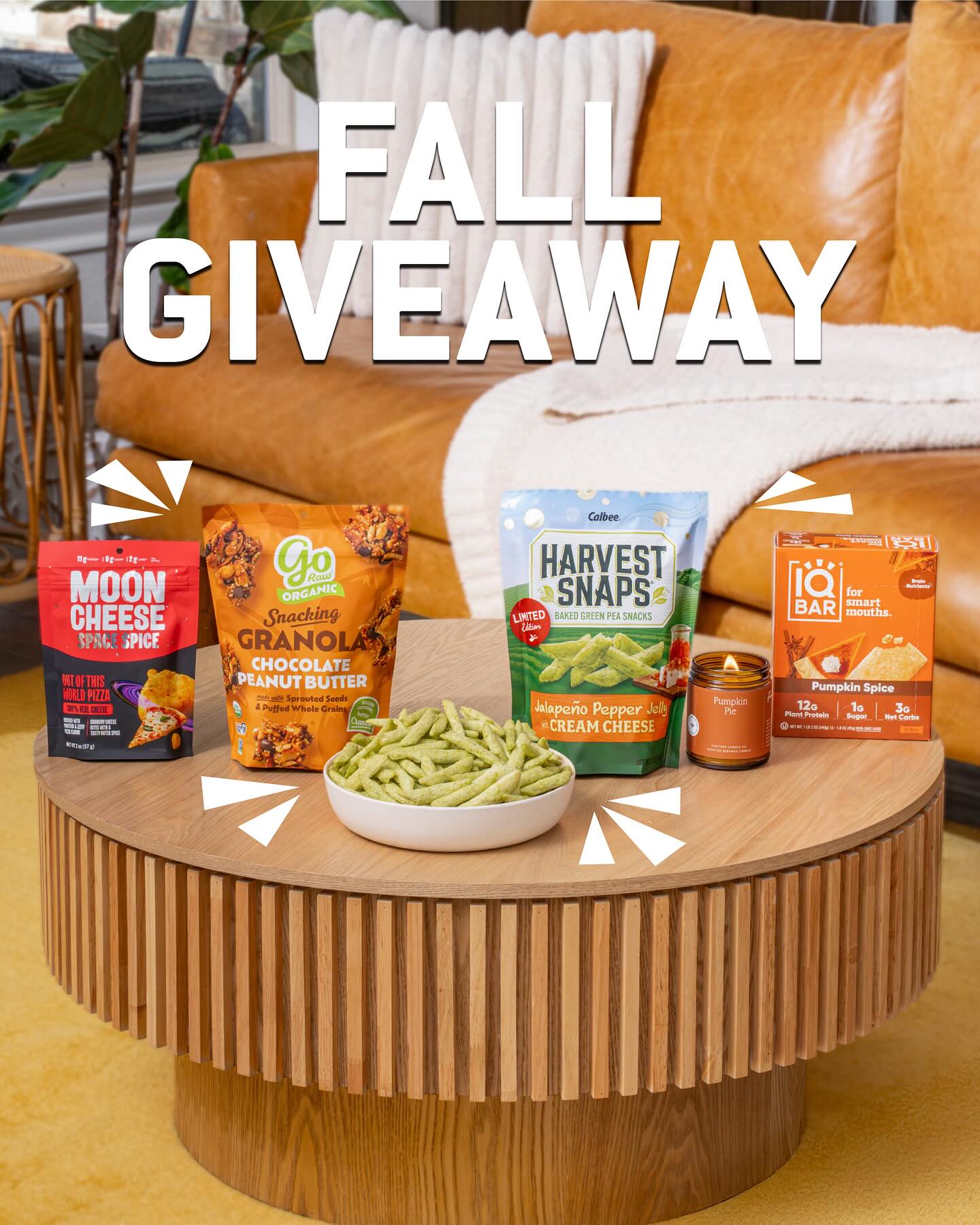 Instagram post by @fontanacandlecompany for Harvest Snaps. Caption reads: FALL GIVEAWAY!

It’s officially fall, which means....