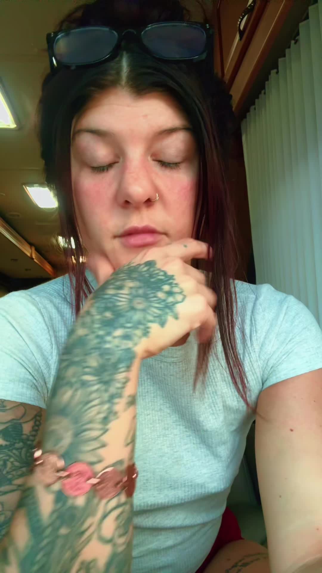 TikTok post by @getreadywithkatrina for Canvas Beauty Brand. Caption reads: @CANVAS BEAUTY BRAND catch me never without it 🍩....