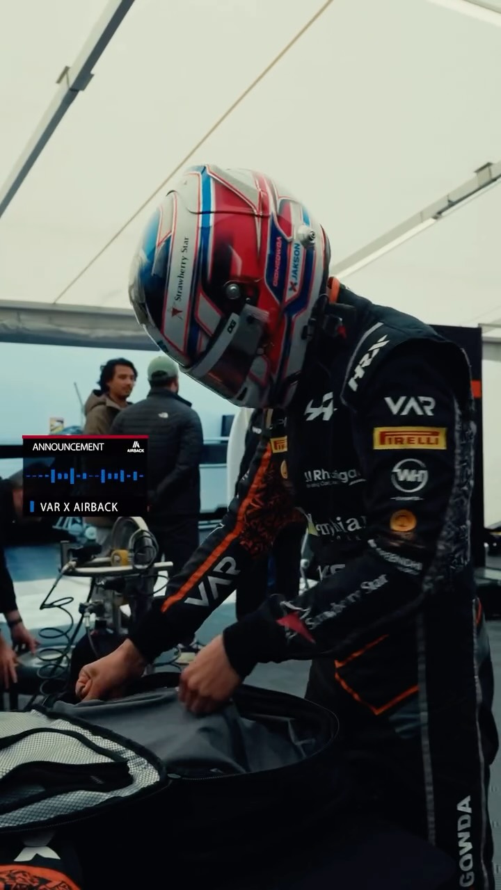 Instagram post by @vanamersfoortracing for Airback. Caption reads: [...] team now travels with Airback 🏎️ Precision.....