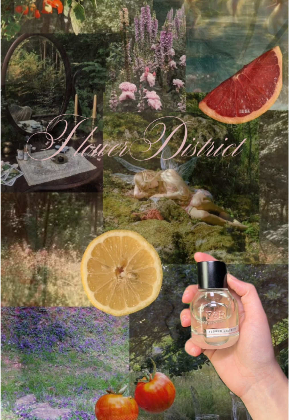 TikTok post by @marthanaomy for Fulton & Roark. Caption reads: Flower District is out now! @Fulton & Roark....