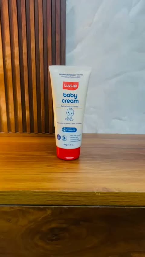 Instagram post by @garg_tejasvi for LuvLap. Caption reads: Collaboration @luvlap.in " ""LuvLap Baby Cream""....