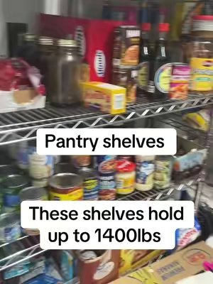 TikTok post by @grammagirl3 for Raybee Furniture. Caption reads: The must have for your pantry! Tool free metal....
