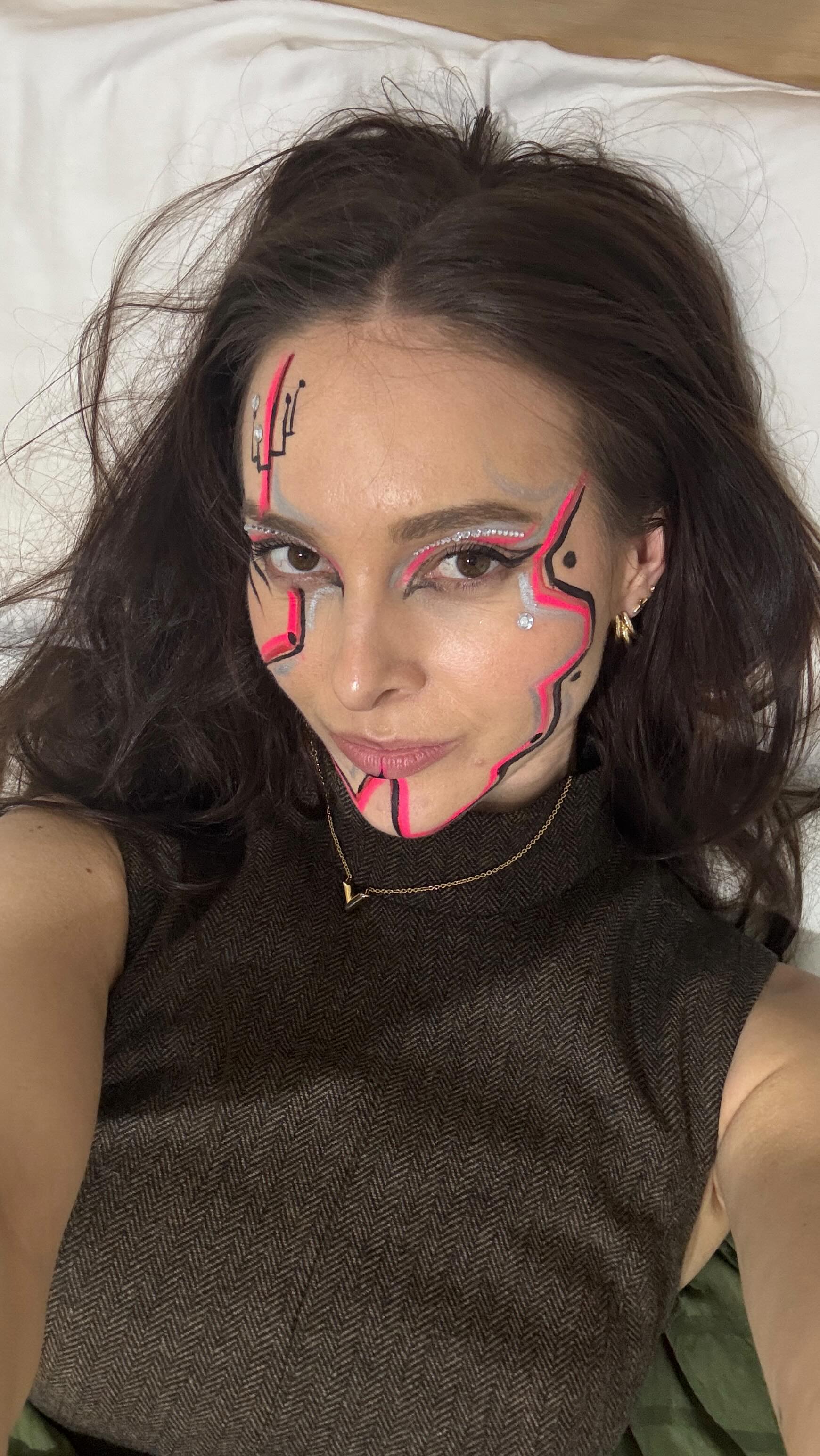 Instagram post by @fasffy for Afterpay. Caption reads: Cybernetic party of the year? Confirmed....