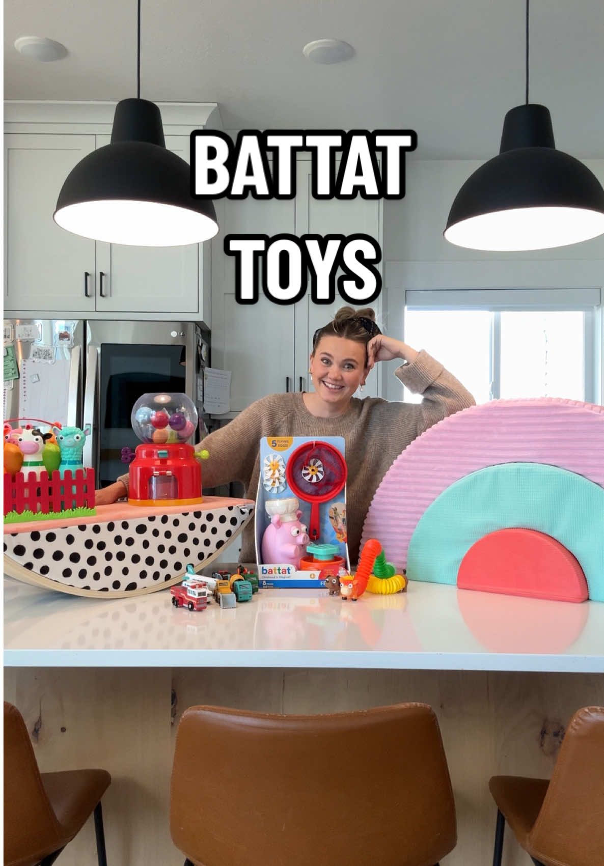 TikTok post by @sadiehandmade for Battat toys. Caption reads: [...] you will know why I'm obsessed with @Battat....