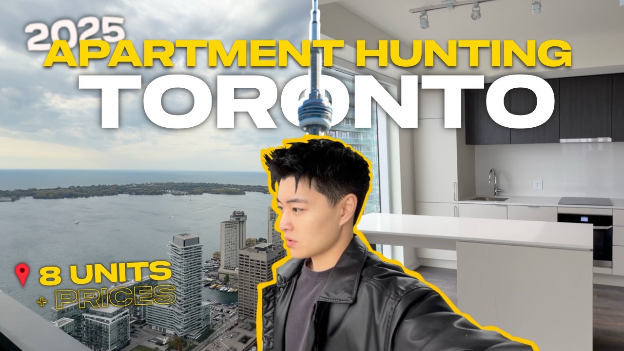 YouTube post by @kwoknation for LARQ. Caption reads: Downtown Toronto Condo Hunting Under $4,000 |....
