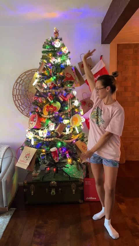 Instagram post by @theladyla for Jollibee US. Caption reads: On the 12th day of Crispmas I give you the....