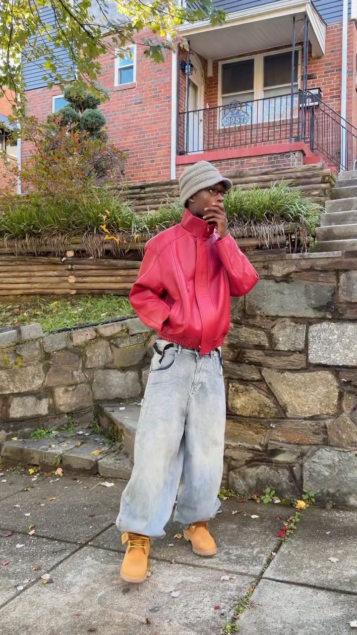 Instagram post by @zaycamm for Timberland. Caption reads: which @timberland outfit was better?....