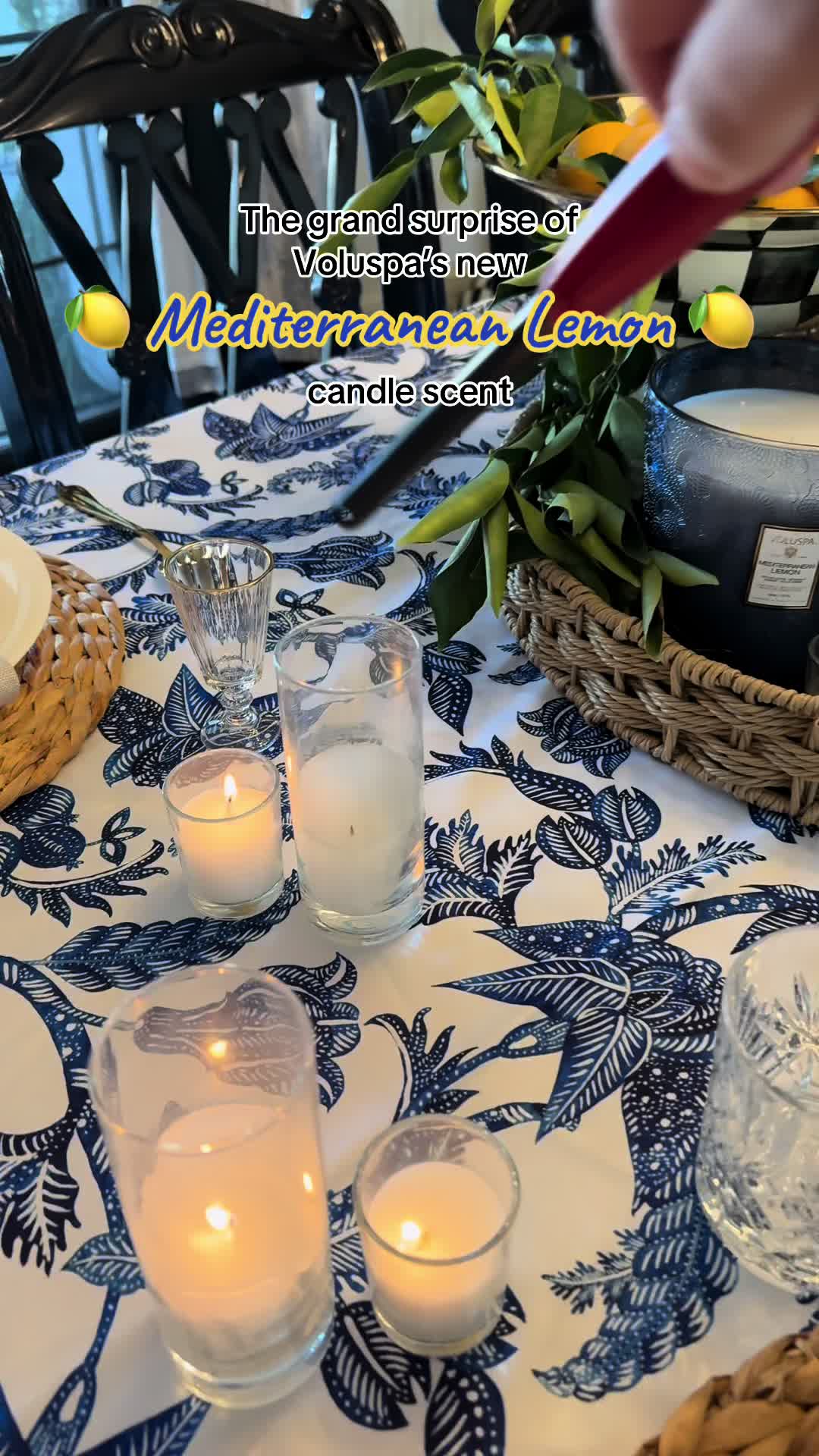 TikTok post by @franklyrobbie for Voluspa. Caption reads: [...] I think I did good! A HUGE thank you to....