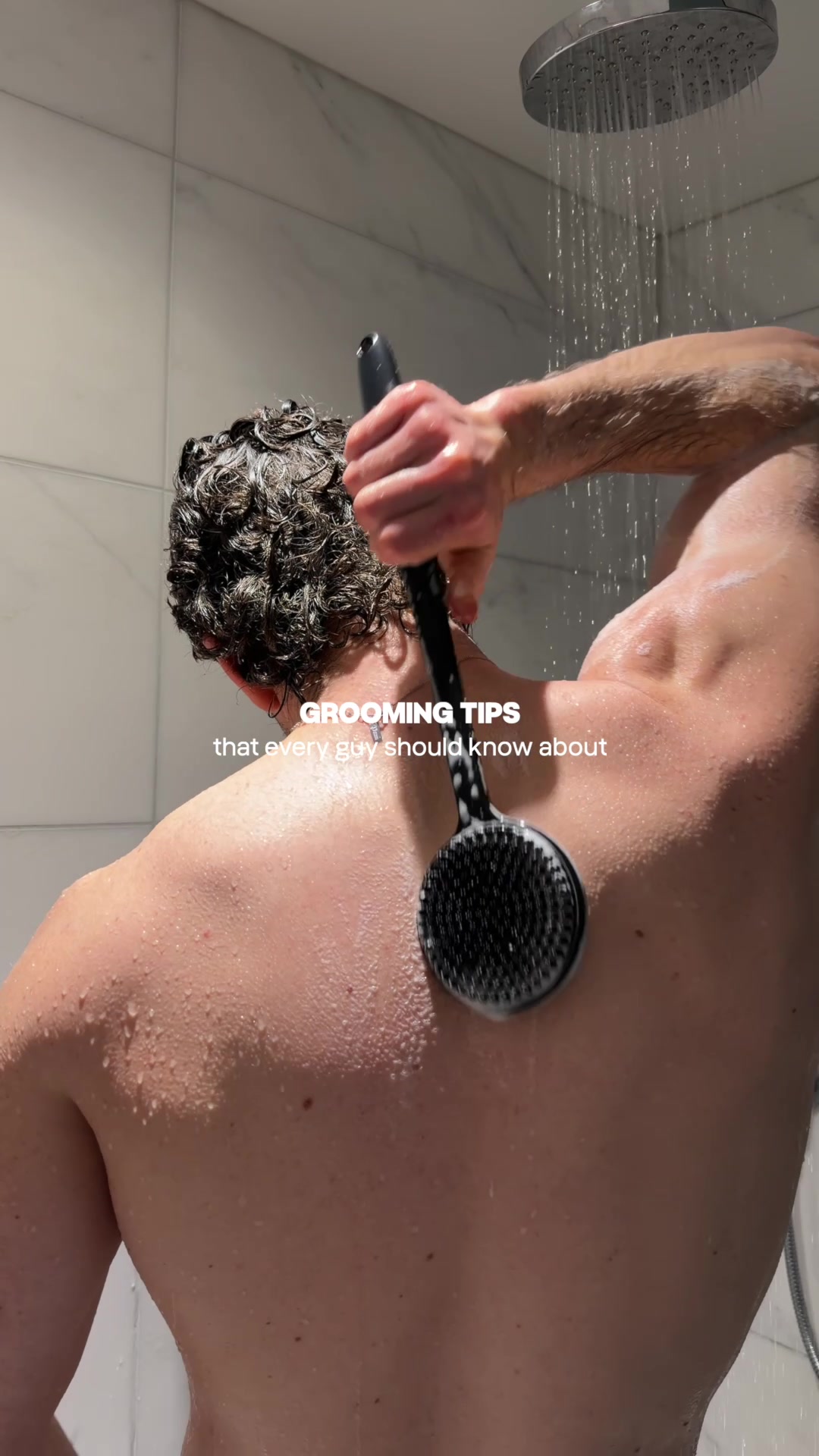 TikTok post by @drew.hallgrimson for Davines. Caption reads: [...] & STONE Body Wash @Panasonic USA Water....
