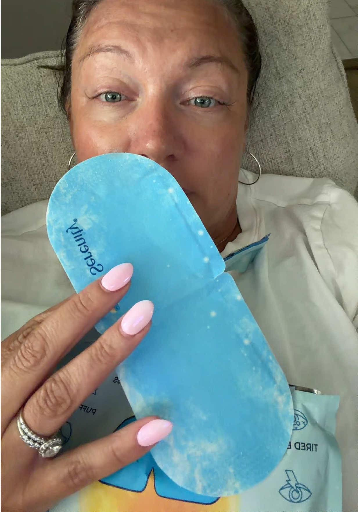 TikTok post by @amandanicr for Lure Essentials. Caption reads: @Lure Essentials instant cool eye compress‼️.