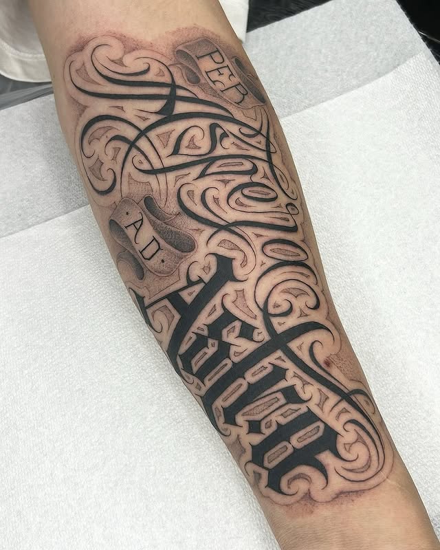 Instagram post by @joon_letters for Pepax Official. Caption reads: “Per Aspera Ad Astra” Sponsors @kwadron....