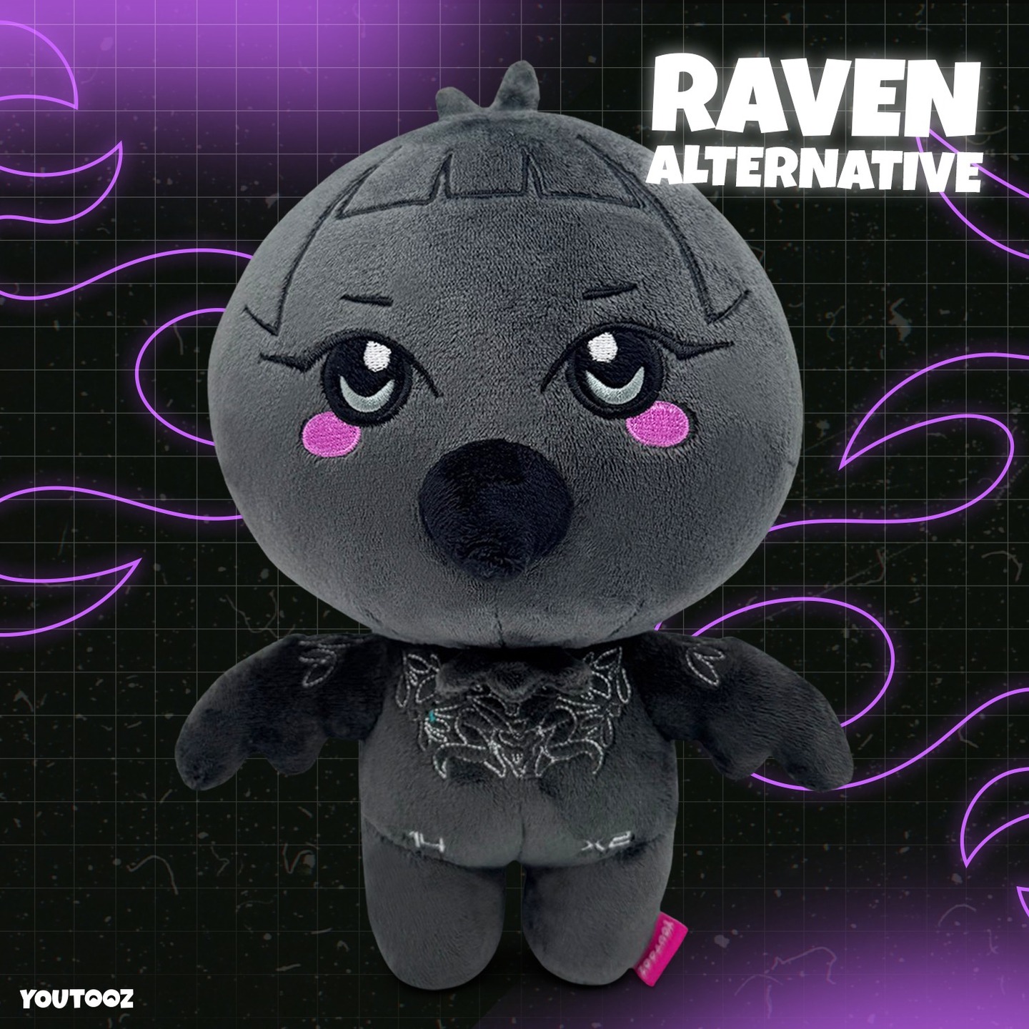 Instagram post by @raven_alternative for Youtooz. Caption reads: [...] ready to meet you 🖤 my official @youtooz....