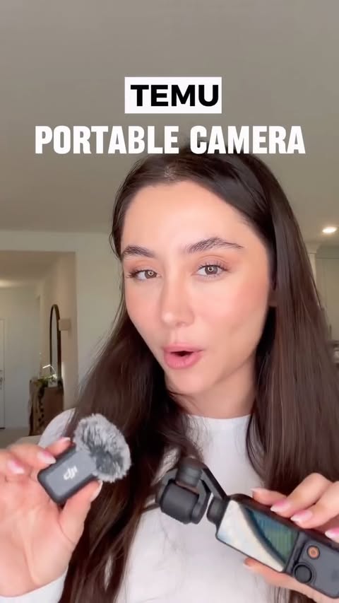 Instagram post by an influencer for Temu. Caption reads: This vlog camera from @temu has been my go-to....