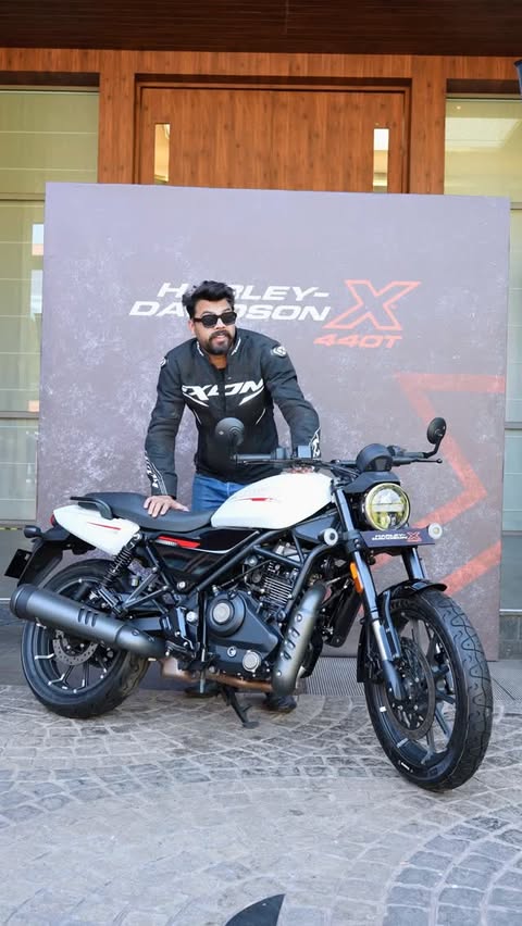 Instagram post by @hariskhan.046 for Harley-Davidson. Caption reads: Harley-Davidson invited me to Goa to experience....