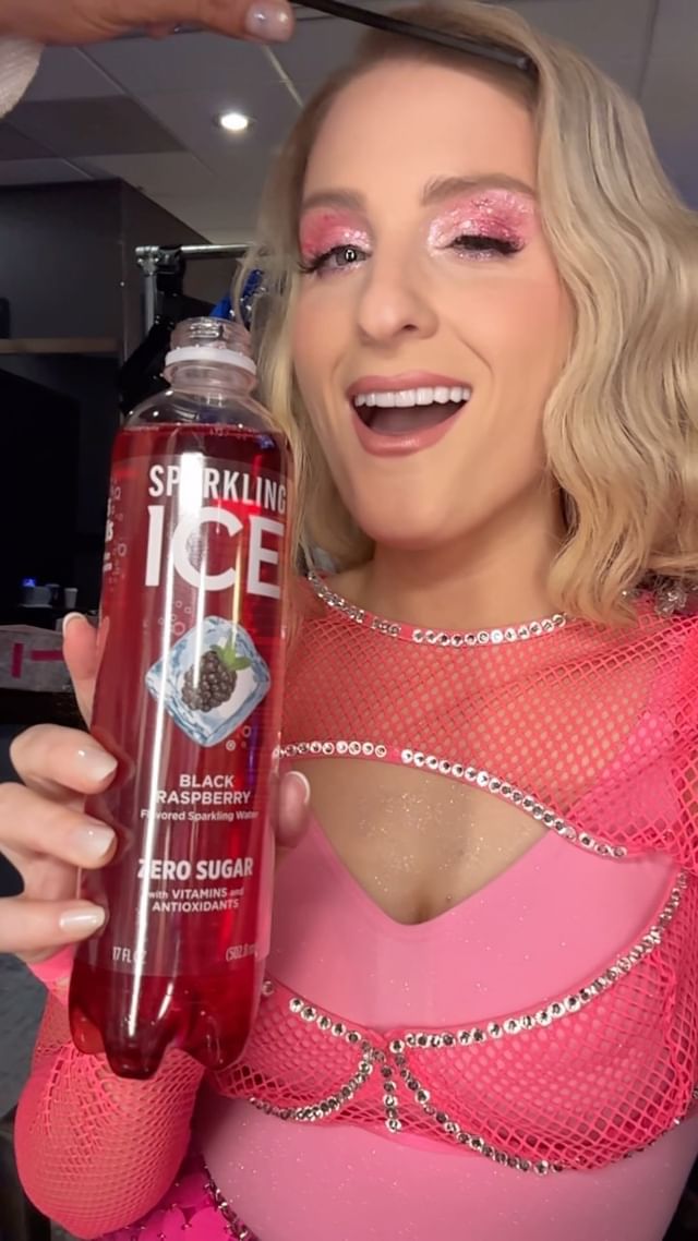 Instagram post by @meghantrainor for Sparkling Ice. Caption reads: The only thing that shines brighter than my....