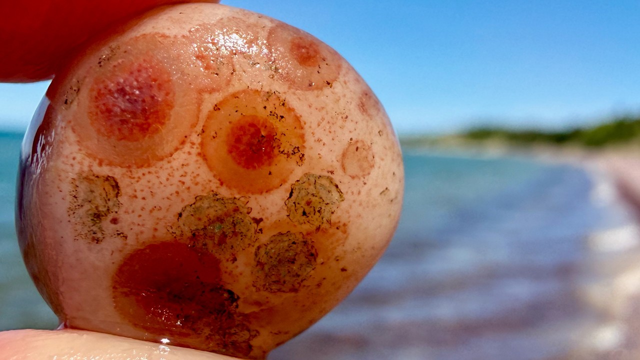 YouTube post by @MichiganRocks for fas.st. Caption reads: Agate after Agate on the Keweenaw Peninsula.