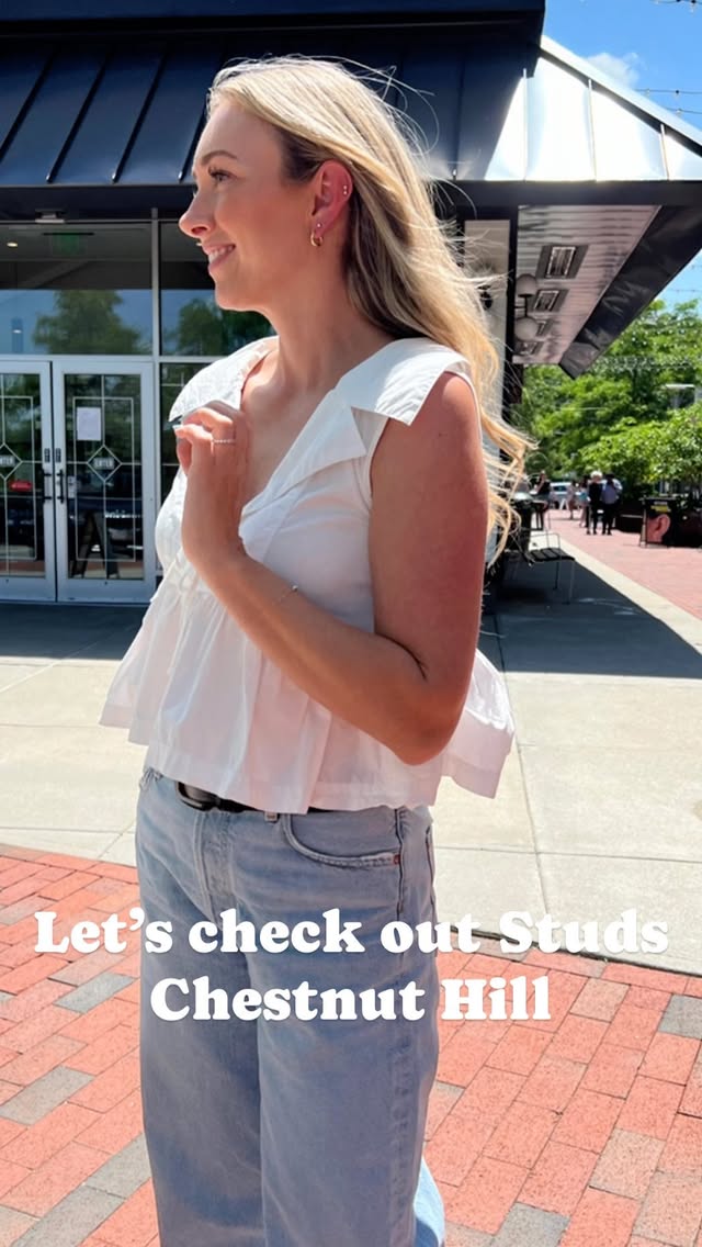 Instagram post by @icedcoffeemom for Studs. Caption reads: Let’s go check out @studs in Chestnut Hill. From....