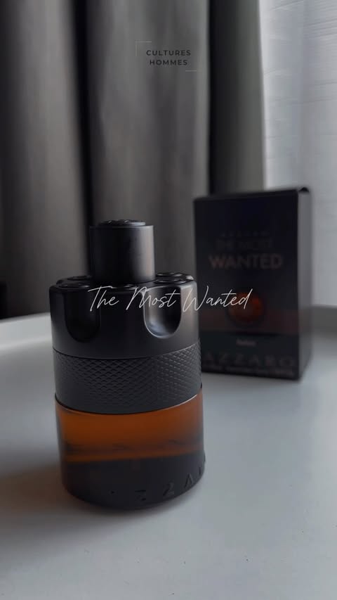 Instagram post by @cultureshommes for AZZARO Parfums. Caption reads: Azzaro The Most Wanted Parfum is the kind of....