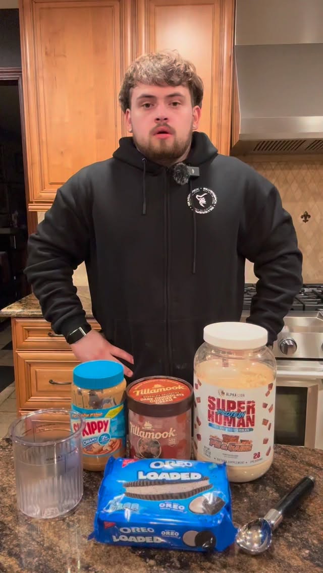 Instagram post by @blakewendt1 for Alpha Lion. Caption reads: [...] @alpha.lion to burn off these calories....