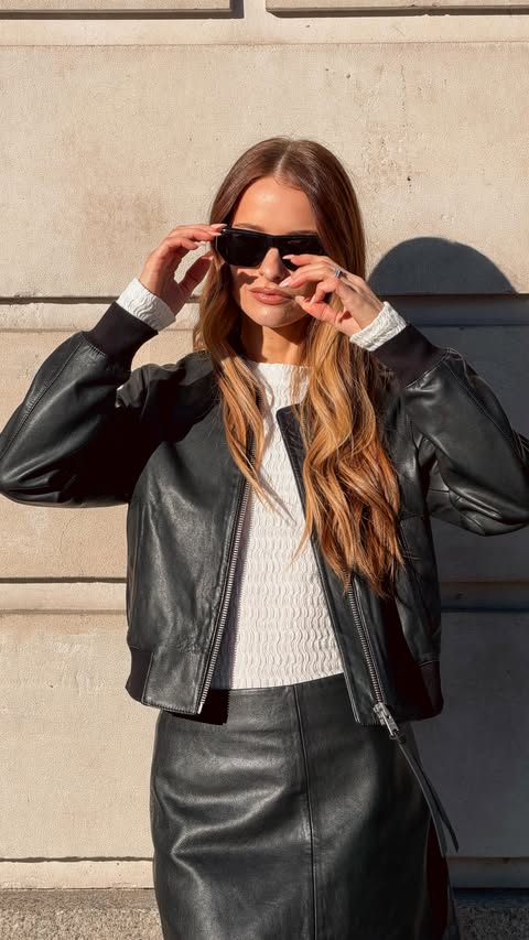 Instagram post by @victoria for ALLSAINTS. Caption reads: [...] in an outfit I love this much - @allsaints....