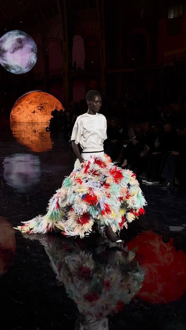 Instagram post by @theresa.pichler for Glamour. Caption reads: #MatthieuBlazy‘s debut for #Chanel at the Grand....