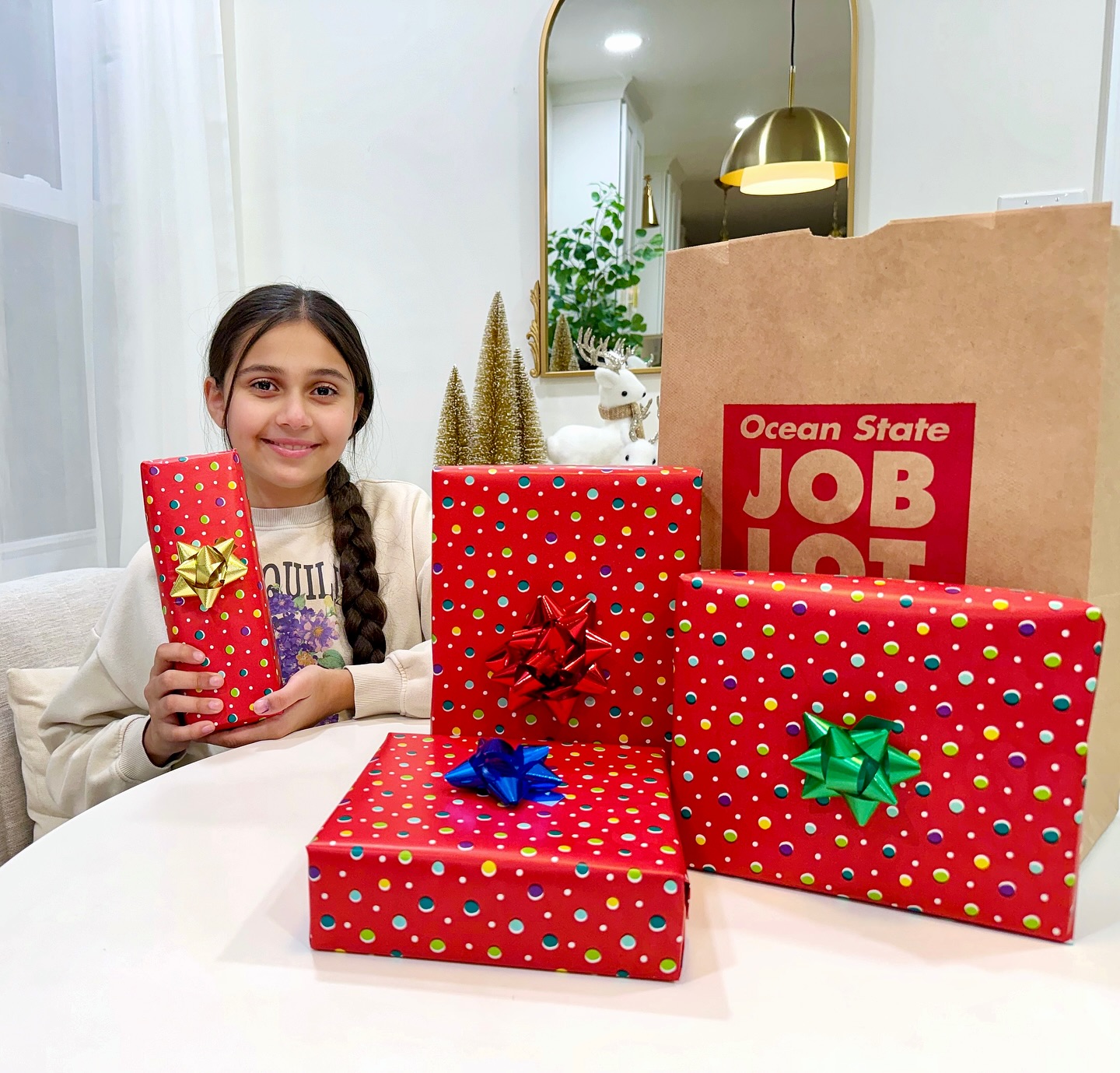 Instagram post by @inspiring_dolls for Ocean State Job Lot Official. Caption reads: Make holiday shopping a breeze at @osjoblot....