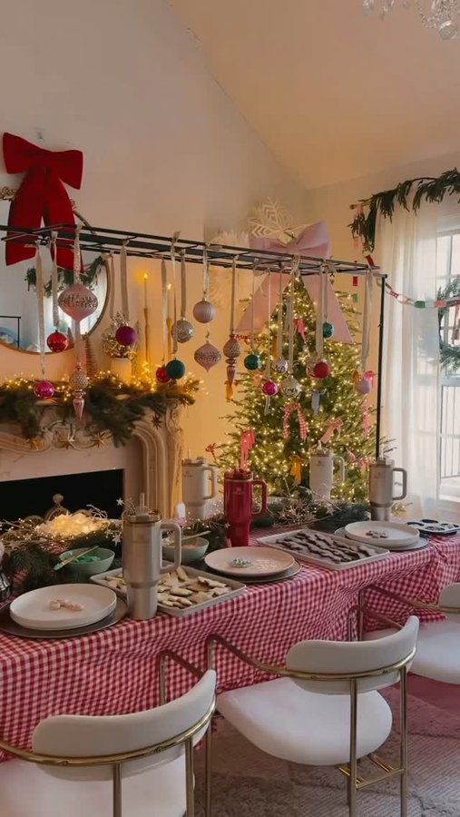 Instagram post by @astoldbymichelle for Stanley 1913. Caption reads: The dreamiest tablescape! #ad I set up this....