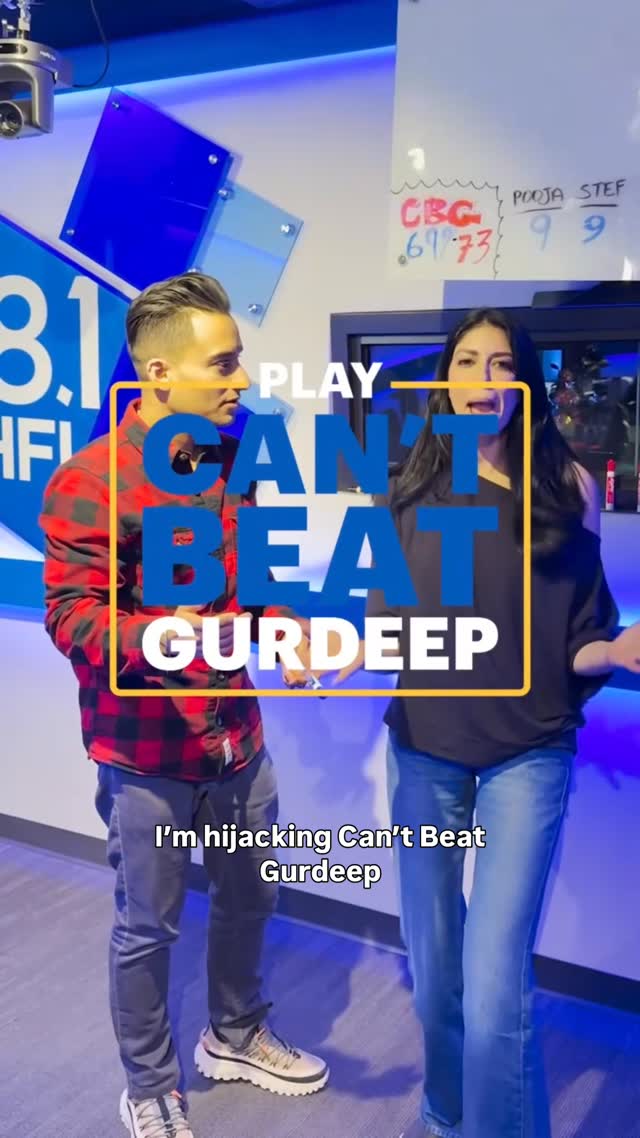 Instagram post by @981chfi for Apple TV. Caption reads: Can't Beat Gurdeep has been HIJACKED by @AppleTV⁣....