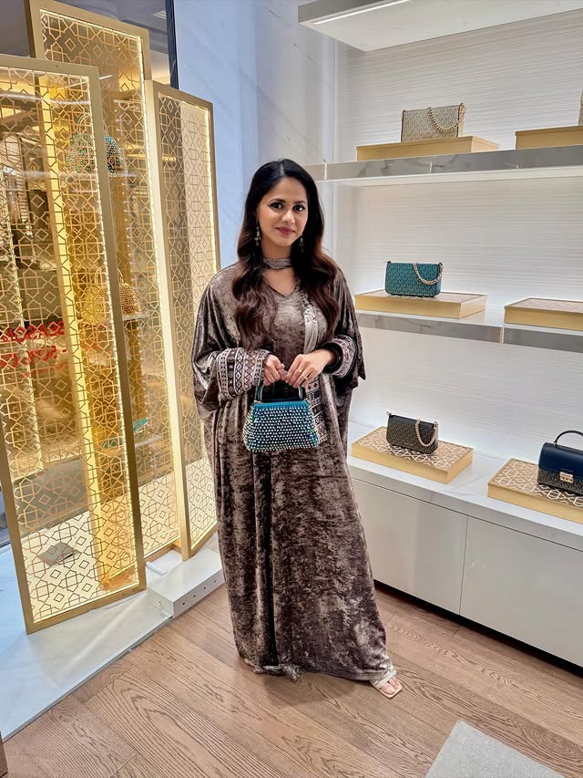 Instagram post by @aafreen.sayedd for Michael Kors. Caption reads: A kaftan Moment at the first look of Michael Kors....