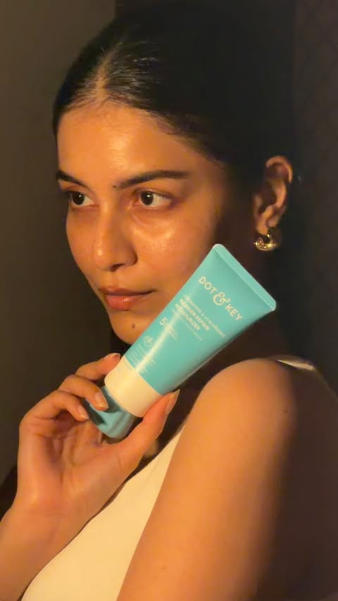 Instagram post by @aditiidalvii for Dot & Key Skincare. Caption reads: #ad A moisturizer that gets barrier repair so....